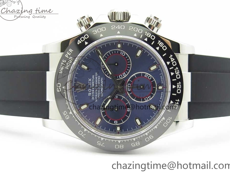 Daytona SS 1:1 Edition Noob Strap Black Best Rubber (Free SA4130 on Dial 904L Blue Extra Case Strap) 116519 0411